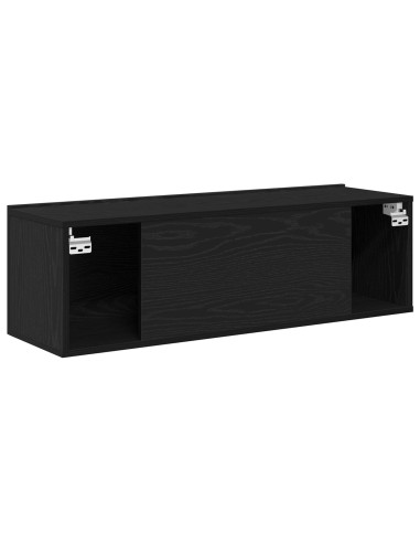 Mobile TV 2 pcs Nero 100 x 30 x 30 cm Legno multistrato