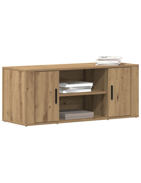 Cabinet TV  in Rovere Artisan 100x35x40 cm in Legno Ingegnerizzato