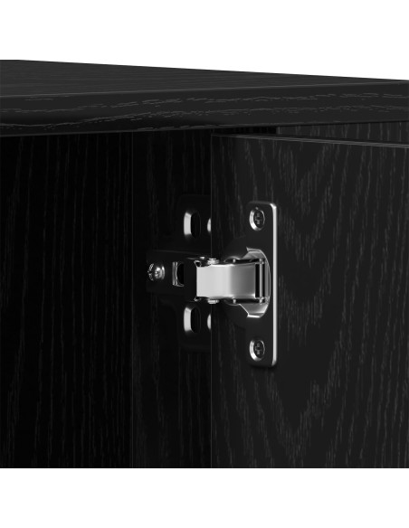 Mobile TV  Nero Rovere 100x35x40 cm Legno ingegnerizzato