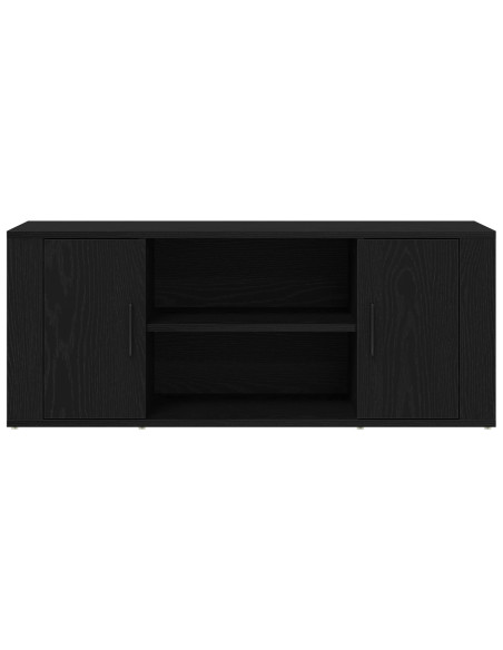 Mobile TV  Nero Rovere 100x35x40 cm Legno ingegnerizzato