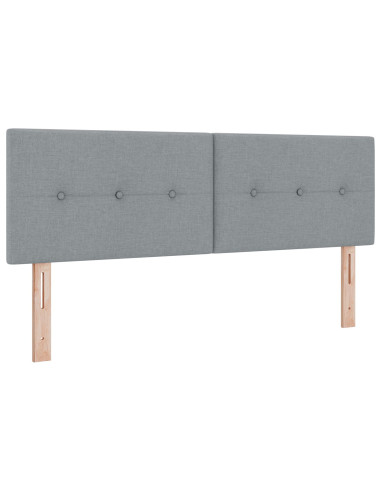 Testiera con testiera Grigio chiaro 160 cm Pelle Sintetica