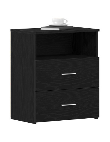 Comodino Rovere Nero 50 x 32 x 60cm Legno multistrato
