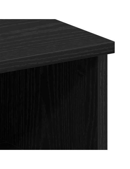 Comodino  Nero Rovere 50x32x60 cm in legno ingegnerizzato