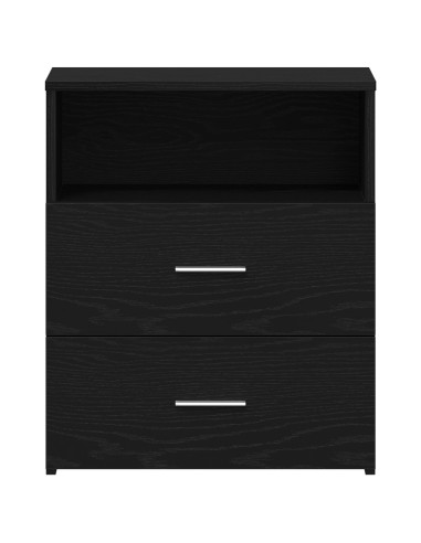 Comodino Rovere Nero 50 x 32 x 60cm Legno multistrato