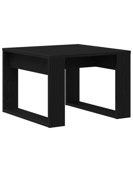 Tavolino Nero Rovere 50x50x35 cm in Legno Ingegnerizzato