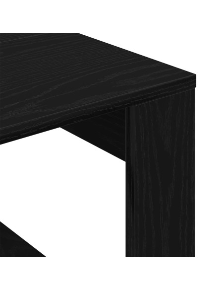 Tavolino Nero Rovere 50x50x35 cm in Legno Ingegnerizzato