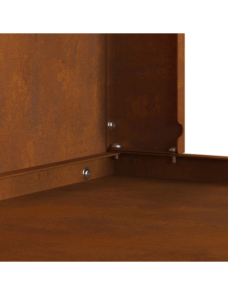 Focolare con Cappa 80x50x96 cm Acciaio Invecchiato