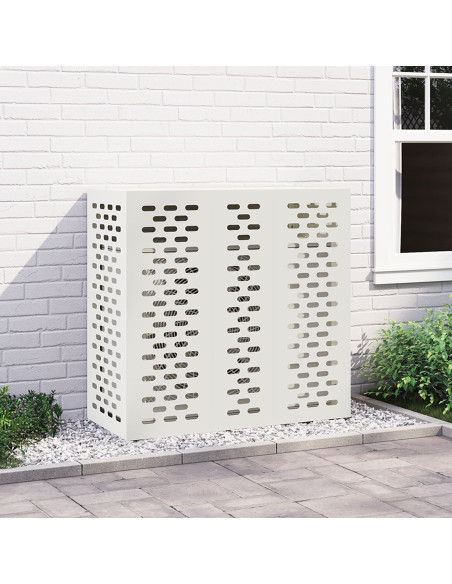 Copertura per Condizionatore  Bianca 110x50x105 cm Acciaio