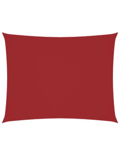 Parasole a Vela Oxford Rettangolare 4x5 m Rosso 2