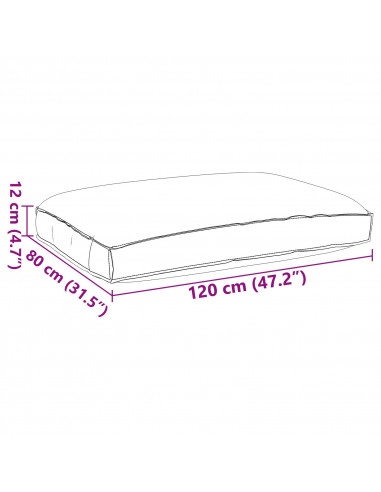 Cuscino per Pallet  per Seduta Blu Reale 120x80x12 cm Tessuto Oxford