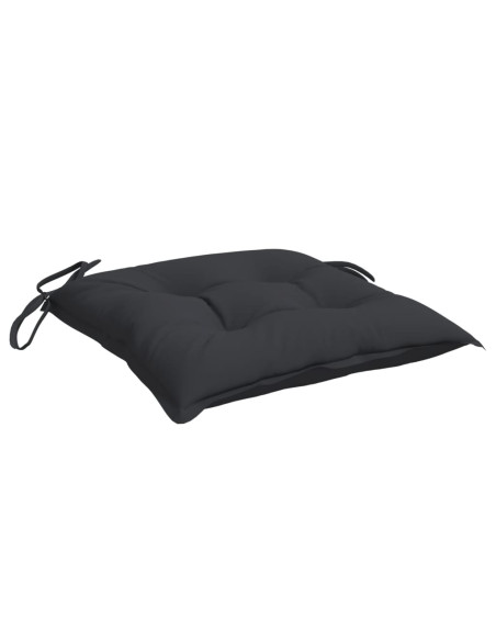 Cuscini per Sedia 6 pz Neri 40x40x7 cm in Tessuto Oxford