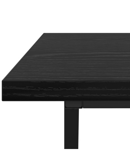 Tavolino da caffè  Nero Rovere 100x50x40 cm in Legno ingegnerizzato e Metallo