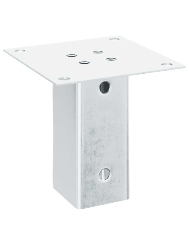 Basi per Pali Quadrate 12 pz Argento 61x61 mm Acciaio Zincato