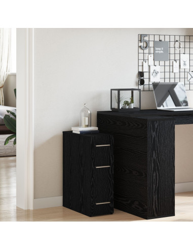 Mobile da farmacia Rovere nero 20 x 45.5 x 60 cm