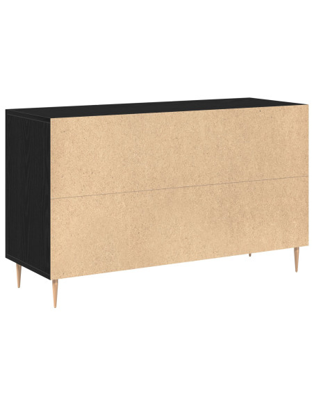 Cassettiera Nero Rovere 100x36x60 cm Legno ingegnerizzato