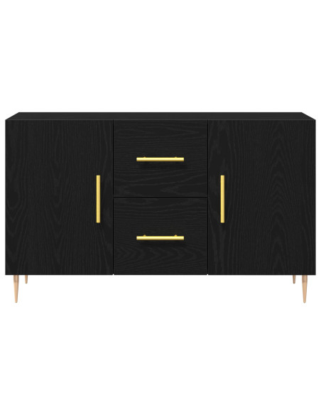 Cassettiera Nero Rovere 100x36x60 cm Legno ingegnerizzato