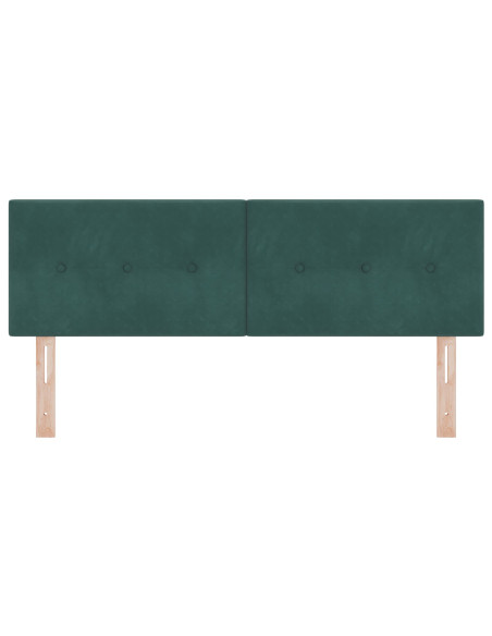 Testiera  Button Tufted Verde Scuro 140 cm Velluto