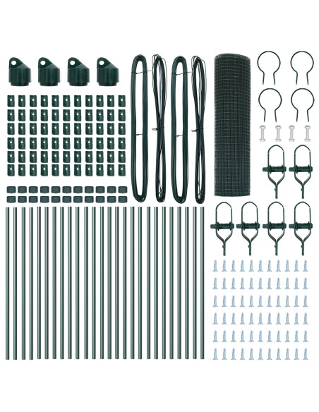 Palo della recinzione Verde 50 x 0,4 m (rete 12 x 12 mm)
