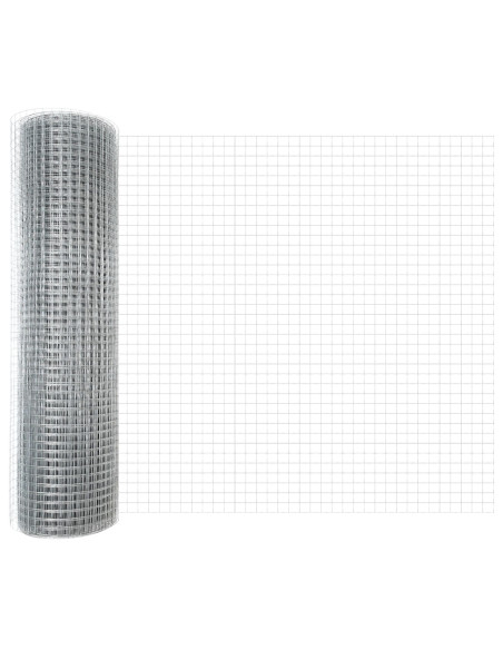 Recinzione in filo saldato  con 44 pali a U Argento 0.8x100 m Acciaio