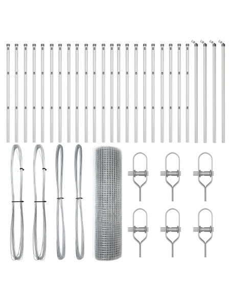 Palo della recinzione Argento 50 x 0,5 m (25 x 25 mm rete)