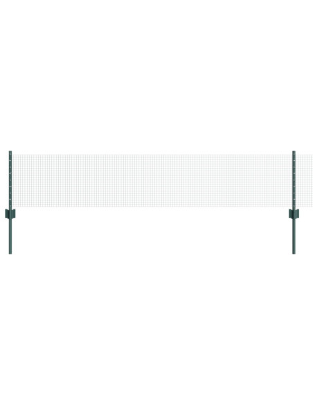Recinzione in Rete Saldato  con 5 Post U Verde 0.4x10 m Acciaio
