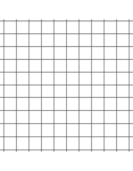 Recinzione a Rete Saldato  con 13 Picchetti Grigia 1.4x50 m Acciaio