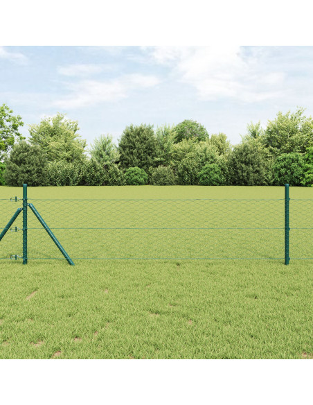 Recinzione Esagonale  Verde Acciaio 10000 x 0.09 x 80 cm Durevole