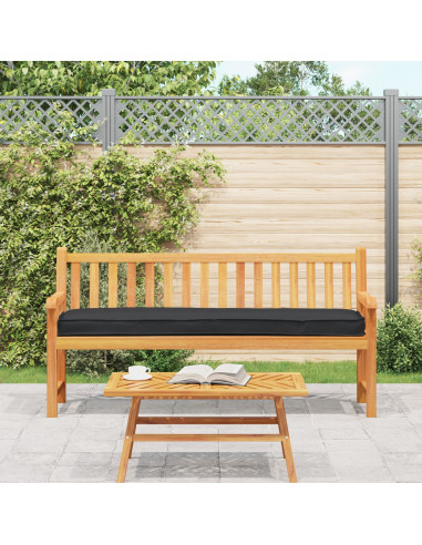 Cuscino da Esterno Set di 2 Nero Poliestere 40 x 180 cm Cuscini
