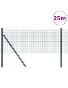 Palo della recinzione Verde 25 x 0,8 m (rete 16 x 16 mm)