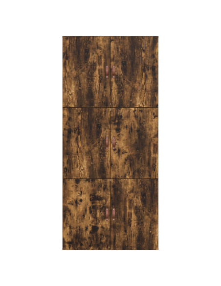 Struttura letto con contenitore in rovere affumicato 75x190 cm