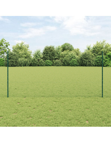Recinzione con Posto Verde 1,2 x 50 m Acciaio e PVC