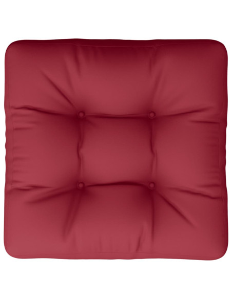 Cuscino per Pallet 60 x 60 x 12 cm Rosso Vino in Tessuto