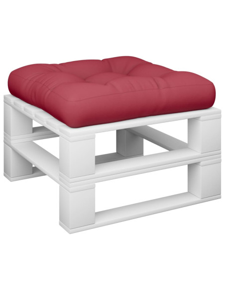 Cuscino per Pallet 60 x 60 x 12 cm Rosso Vino in Tessuto