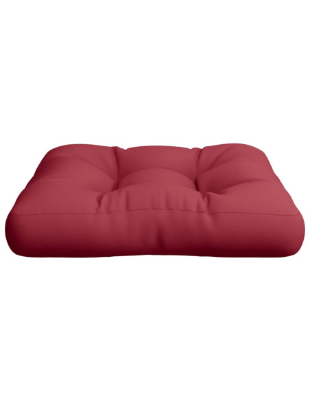 Cuscino per Pallet 60 x 60 x 12 cm Rosso Vino in Tessuto