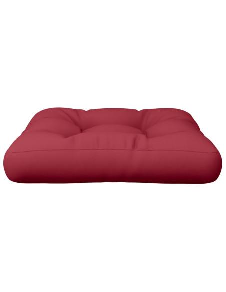 Cuscino per Pallet 60 x 60 x 12 cm Rosso Vino in Tessuto