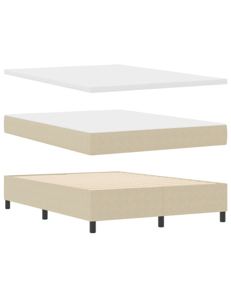 Letto a Rete  con Materasso e Luce LED Verde Grigio 160x200 cm Tessuto a Coste