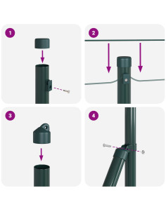 Palo della recinzione Verde 50 x 0,5 m (rete mesh 19 x 19 mm)