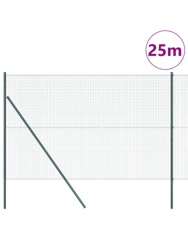 Palo della recinzione Verde 25 x 1,5 m (25 x 25 mm rete)