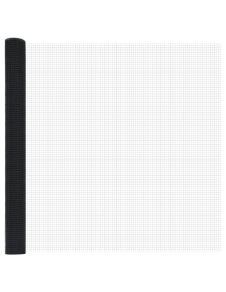 Recinzione in Rete Saldato  con 10 Post U Grigio 1.6x10 m Acciaio