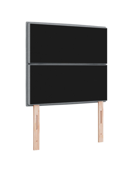 Testiera con testiera Grigio chiaro 90 cm Pelle Sintetica