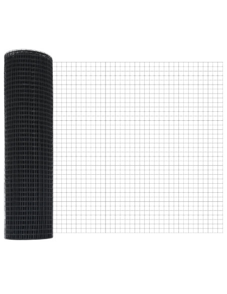 Recinzione in Filo Saldato  con 44 Post U Grigi 0.6x100 m Acciaio