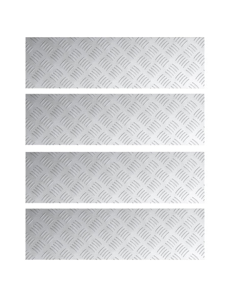 Tappeti di Alluminio  4 pezzi Antiscivolo 70x20 cm