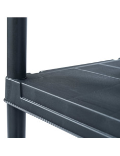 Scaffali 5 pz 60x30x138 cm Nero in Plastica