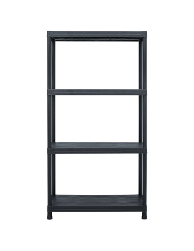 Scaffali 2 pz 60x30x138 cm Nero in Plastica