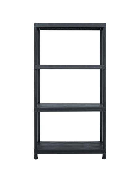 Scaffali 2 pz 60x30x138 cm Nero in Plastica