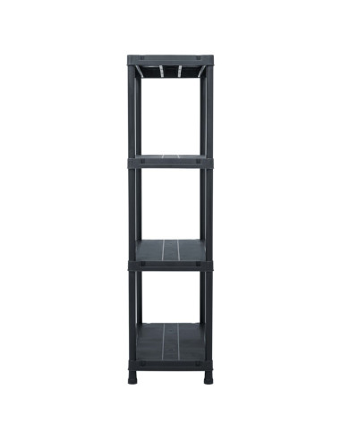Scaffali 2 pz 60x30x138 cm Nero in Plastica