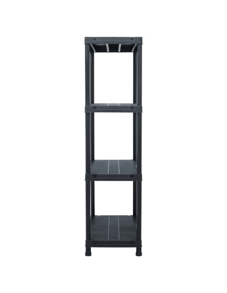 Scaffali 2 pz 60x30x138 cm Nero in Plastica