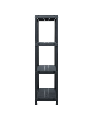 Scaffali 5 pz 60x30x138 cm Nero in Plastica