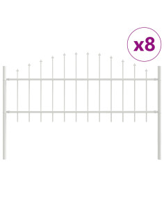 Recinzione per Giardino 8 pcs Bianco 170 x 140 cm 2