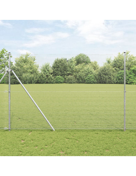 Set di pali per recinzione  Set di 2 Acciaio galvanizzato 10 x 1,5 m